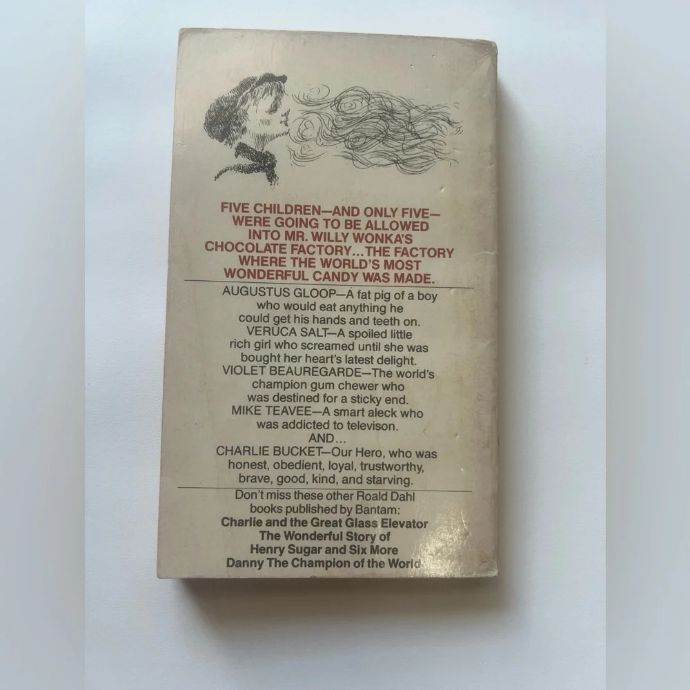 Vintage 1970s Troll paperback edition of Charlie and the Chocolate Factory